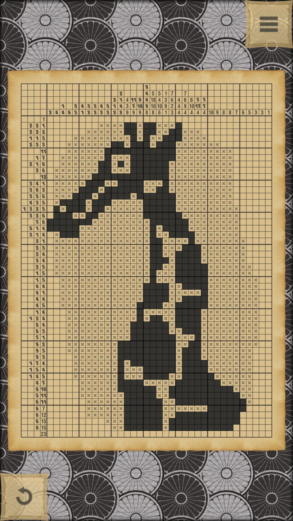 Captura de ecrã do Nonogram CrossMe
